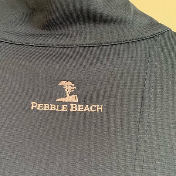 Pebble Beach Men's 1/4 Zip Pullover Golf Shirt Size Medium Dusty Blue - Picture 6 of 7